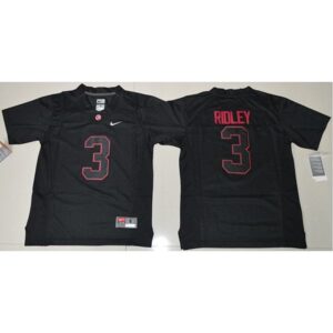 6861d495efc95_1 Crimson Tide #3 Calvin Ridley Blackout Limited Stitched Youth NCAA Jersey