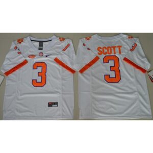 6861d4a90d6f3_1 Tigers #3 Artavis Scott White Limited Stitched NCAA Jersey