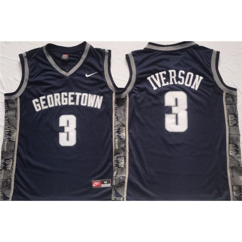 6861d4b37ebd9_1 Men's Georgetown Hoyas #3 Allen Iverson Navy Stitched Jersey