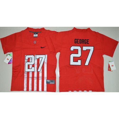 6861d4c836769_1 Buckeyes #27 Eddie George Red Alternate Elite Stitched Youth NCAA Jersey