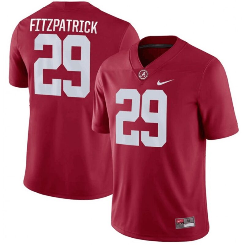 6861d4e5aaa18_1 Men's Alabama Crimson Tide #29 Minkah Fitzpatrick Red Stitched Jersey