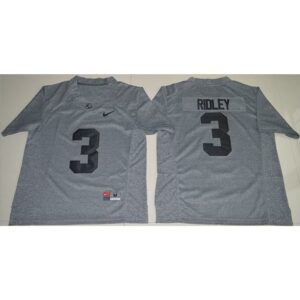 6861d4ec422e1_1 Crimson Tide #3 Calvin Ridley Gridiron Gray Limited Stitched NCAA Jersey