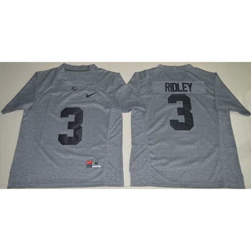 6861d4ec422e1_1 Crimson Tide #3 Calvin Ridley Gridiron Gray Limited Stitched NCAA Jersey
