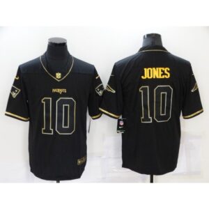6861d50419ff4_1 Men's New England Patriots #10 Mac Jones 2021 Black Gold Stitched Jersey