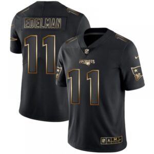6861d50acd454_1 Men's New England Patriots #11 Julian Edelman 2019 Black Gold Edition Stitched NFL Jersey