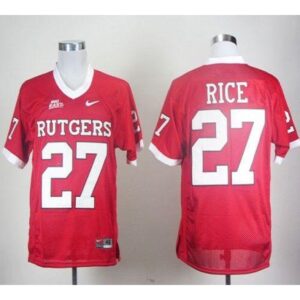 6861d514286ce_1 Knights #27 Ray Rice Red With Big East Patch Stitched NCAA Jersey