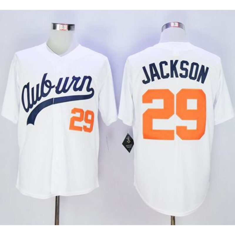 6861d52443180_1 Tigers #29 Bo Jackson White Throwback Stitched NCAA Jersey