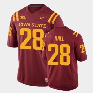 6861d5347df81_1 Men's Iowa State Cyclones #28 Breece Hall Stitched Game Jersey