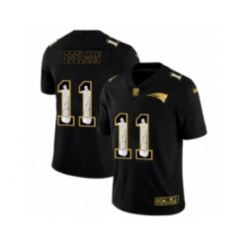 6861d53c1ce01_1 Men's New England Patriots #11 Julian Edelman Black Jesus Faith Edition Limited Stitched Jersey