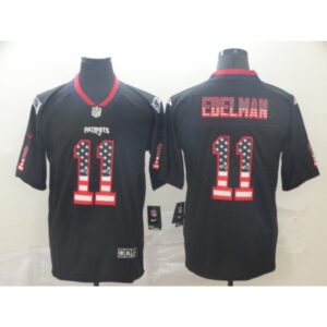 6861d545b4d6d_1 Men's New England Patriots #11 Julian Edelman Black 2018 USA Flag Color Rush Limited Fashion NFL Stitched Jersey