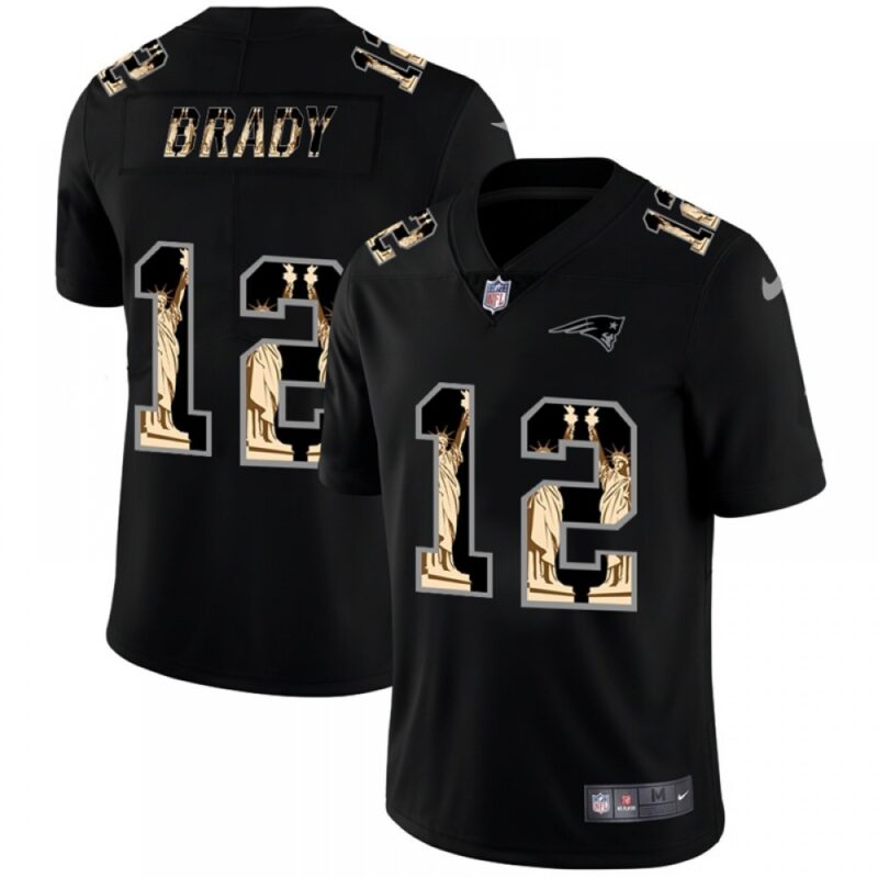 6861d54f7ec3c_1 Men's New England Patriots #12 Tom Brady 2019 Black Statue of Liberty Limited Stitched NFL Jersey