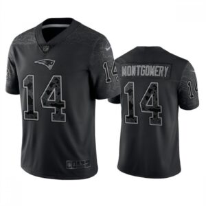 6861d55f8e0d5_1 Men's New England Patriots #14 Ty Montgomery Black Reflective Limited Stitched Football Jersey