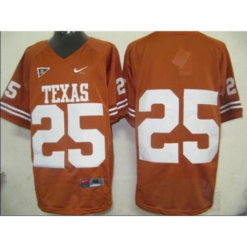 6861d578e00a8_1 Longhorns #25 Orange Stitched NCAA Jersey