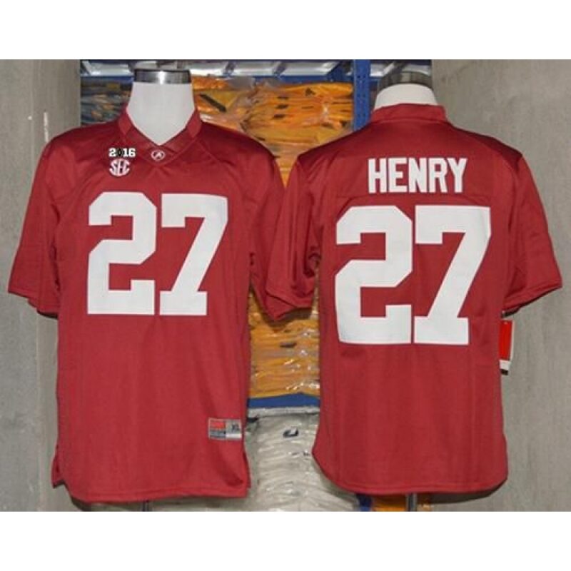 6861d57c34f2a_1 Crimson Tide #27 Derrick Henry Red Limited 2016 College Football Playoff National Championship Patch Stitched NCAA Jersey