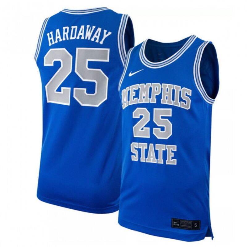 6861d58cce38e_1 Men's Memphis Tigers #25 Penny Hardaway Blue Stitched Basketball Jersey