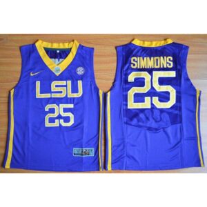 6861d5902b7be_1 Tigers #25 Ben Simmons Purple Basketball Stitched Youth NCAA Jersey