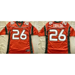 6861d5934156c_1 Men's Miami Hurricanes #26 Sean Taylor Orange 2001-03 Stitched Football Jerseys