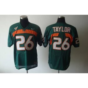6861d596738b2_1 Hurricanes #26 Sean Taylor Green Stitched NCAA Jerseys