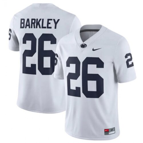 6861d5bb40a71_1 Men's Penn State Nittany Lions #26 Saquon Barkley White Stitched Jersey