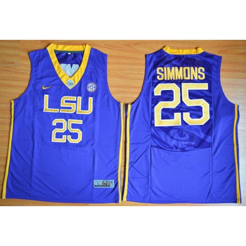 6861d5c4c9a0f_1 LSU Tigers #25 Ben Simmons Purple Basketball Stitched NCAA Jersey