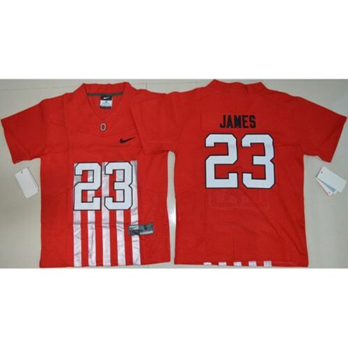 6861d5d842c04_1 Buckeyes #23 Lebron James Red Alternate Elite Stitched Youth NCAA Jersey