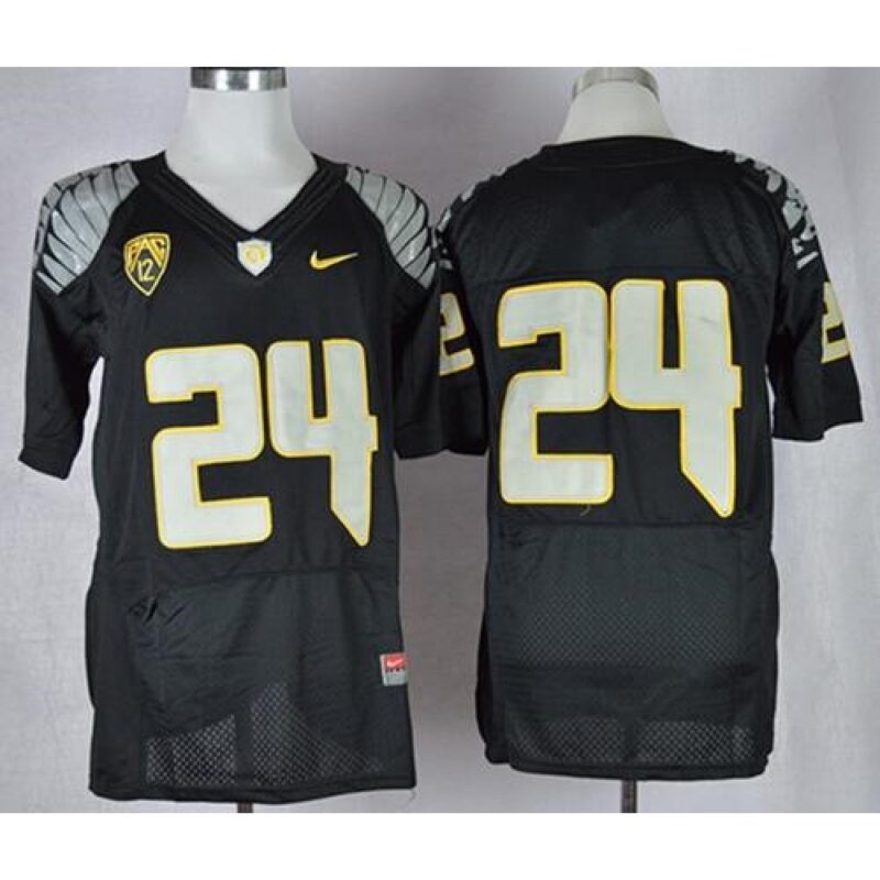 6861d5df6ace5_1 Ducks #24 Thomas Tyner Black Elite PAC-12 Patch Stitched NCAA Jersey