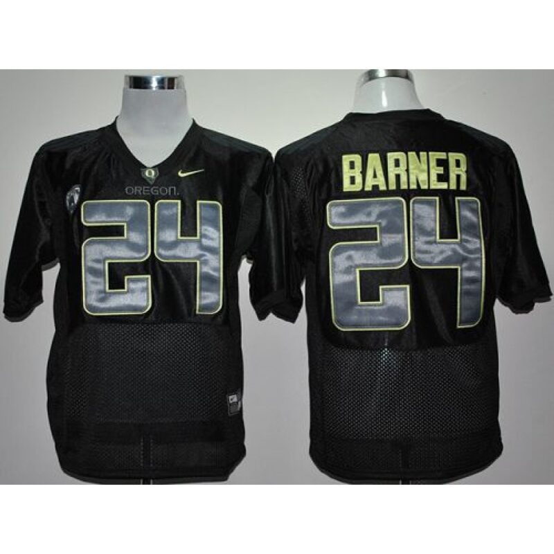 6861d5e5b3a1c_1 Ducks #24 Kenjon Barner Black With PAC-12 Patch Stitched NCAA Jersey