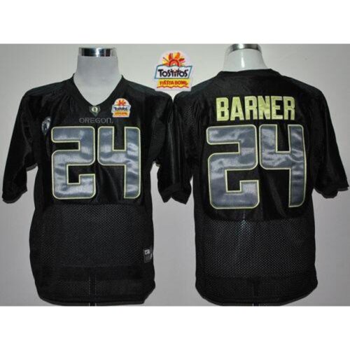 6861d5e9191e5_1 Ducks #24 Kenjon Barner Black With PAC-12 Patch Tostitos Fiesta Bowl Stitched NCAA Jersey