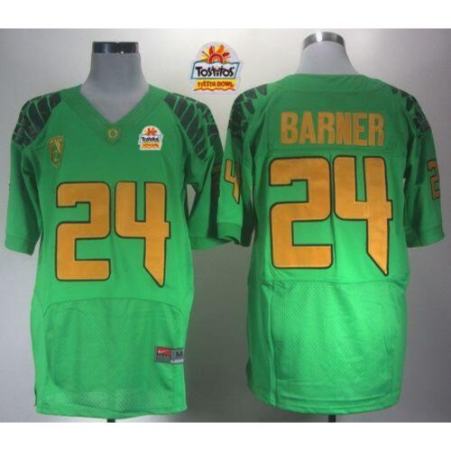 6861d5efc75f0_1 Ducks #24 Kenjon Barner Green Elite PAC-12 Patch Tostitos Fiesta Bowl Stitched NCAA Jersey
