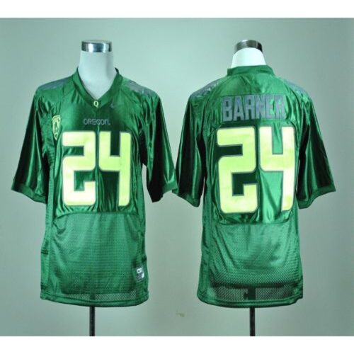 6861d5fabd01a_1 Ducks #24 Kenjon Barner Green With PAC-12 Patch Stitched NCAA Jersey