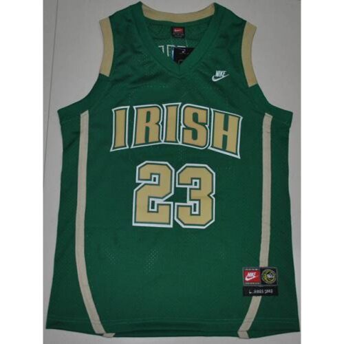 6861d611dce32_1 Fighting Irish #23 Lebron James Green Basketball Stitched NCAA Jersey