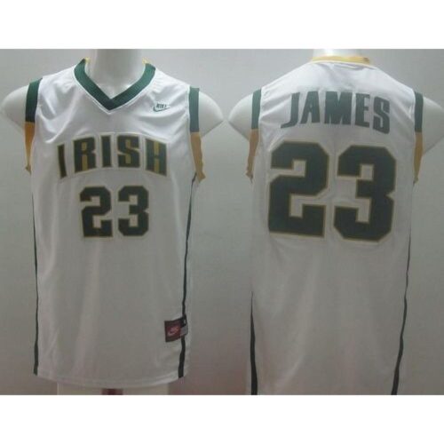 6861d618663a7_1 Fighting Irish #23 Lebron James White Basketball Stitched NCAA Jersey