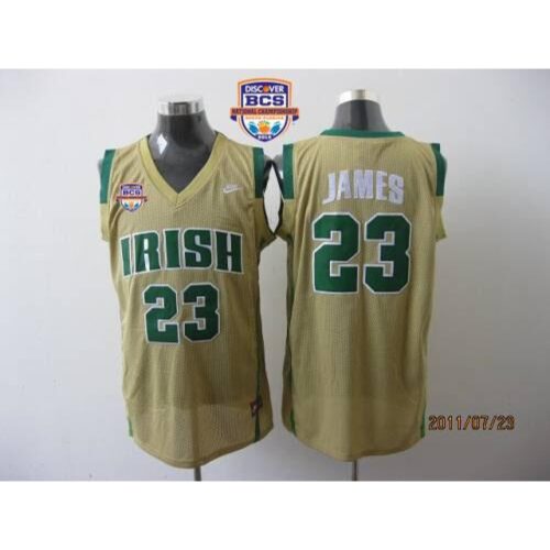 6861d61beec35_1 Fighting Irish #23 Lebron James Earth Yellow Basketball 2013 BCS National Championship Stitched NCAA Jersey