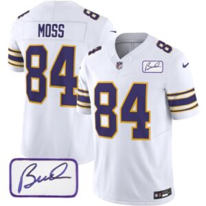 6861d61f1a7e2_1 Men's Minnesota Vikings #84 Randy Moss White 2023 F.U.S.E. Bud Grant patch Limited Stitched Jersey