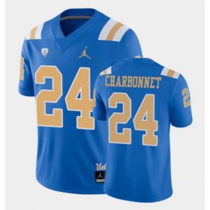 6861d625ce59e_1 Men's UCLA Bruins #24 Zach Charbonnet Blue Game Stitched Jersey