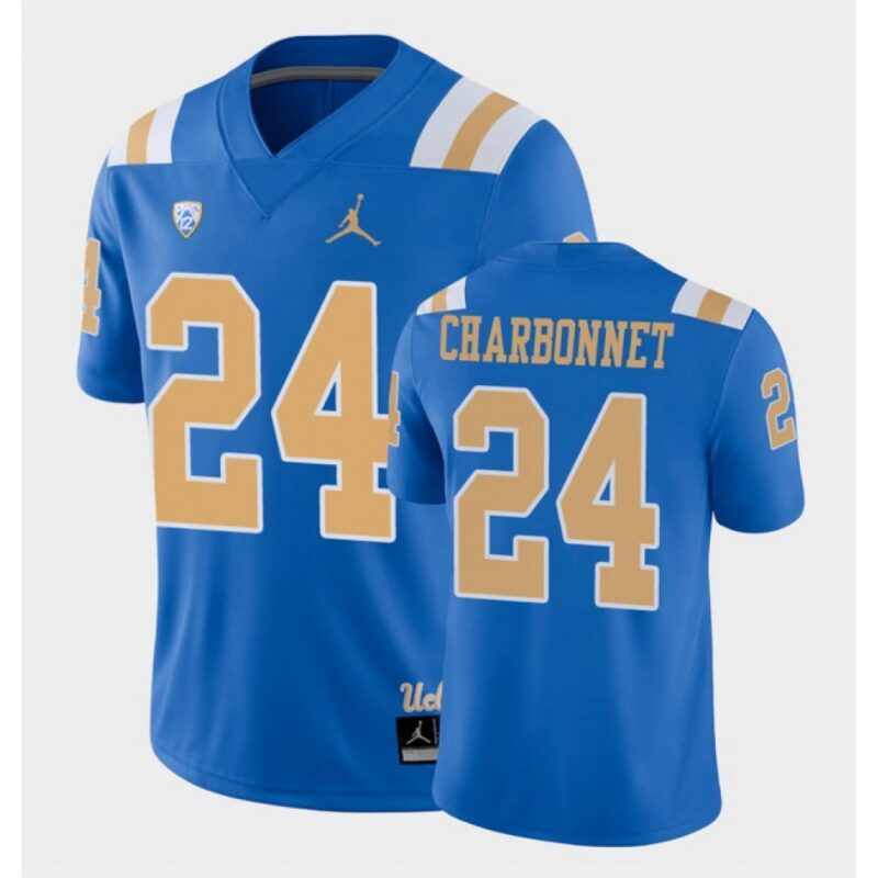 6861d625ce59e_1 Men's UCLA Bruins #24 Zach Charbonnet Blue Game Stitched Jersey