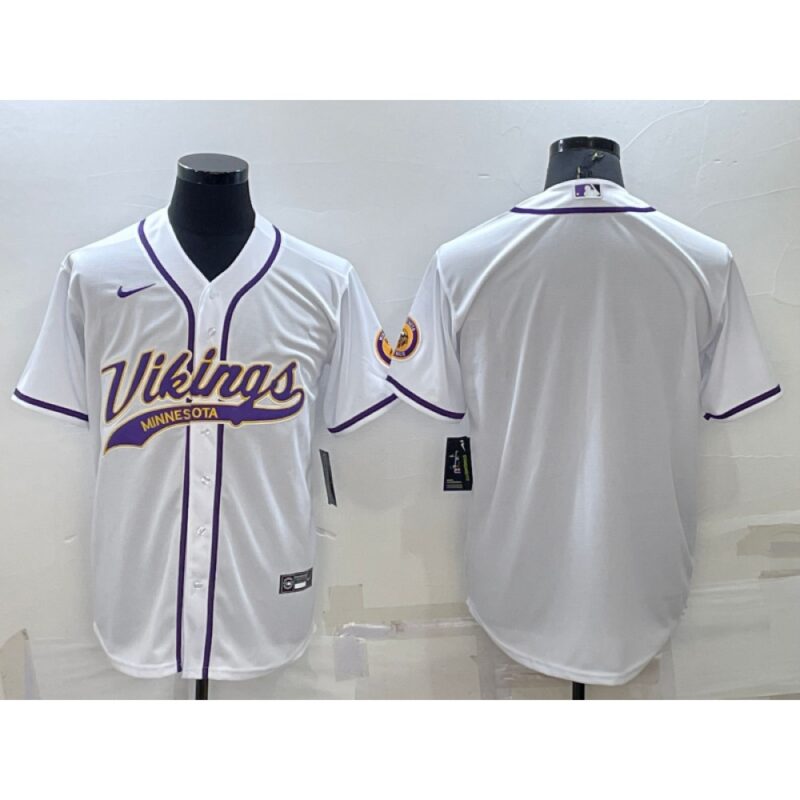 6861d6407142d_1 Men's Minnesota Vikings Blank White With Patch Cool Base Stitched Baseball Jersey