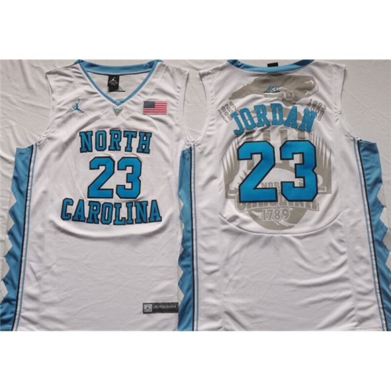 6861d641d2e48_1 Men's North Carolina Tar Heels #23 Michael Jordan White Stitched Jersey