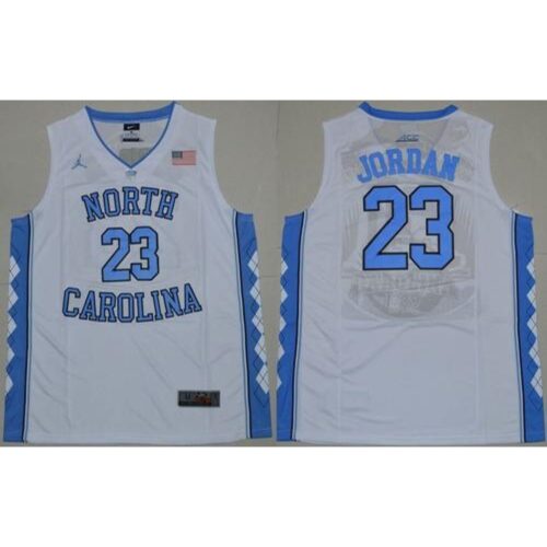 6861d64f22258_1 North Carolina #23 Michael Jordan White Stitched NCAA Jersey