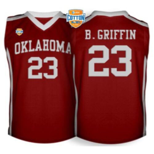 6861d652e0c5f_1 Sooners #23 Blake Griffin Red Basketball AT&T Cotton Bowl Stitched NCAA Jersey