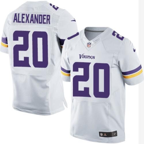 6861d65844e44_1 Vikings #20 Mackensie Alexander White Men's Stitched NFL Elite Jersey