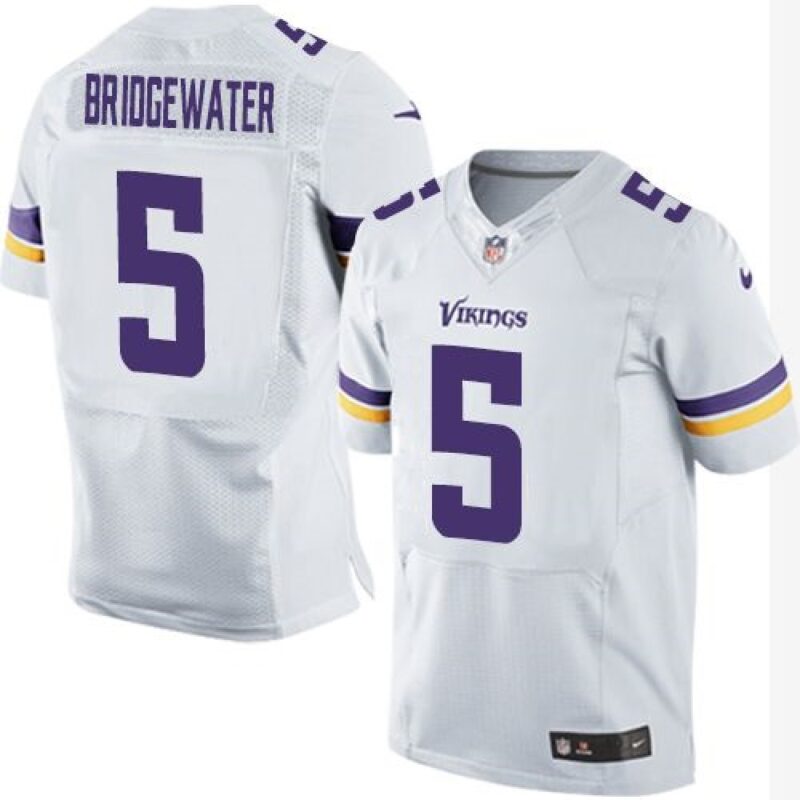 6861d65f64dac_1 Vikings #5 Teddy Bridgewater White Men's Stitched NFL Elite Jersey