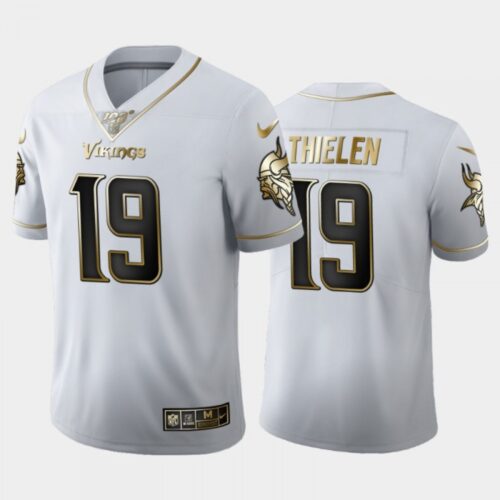 6861d680c9eac_1 Men's Minnesota Vikings #19 Adam Thielen White 2019 100th Season Golden Edition Limited Stitched NFL Jersey