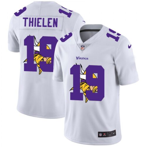 6861d68785f60_1 Men's Minnesota Vikings #19 Adam Thielen White Shadow Logo Limited Stitched Jersey