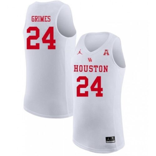 6861d6897e5d7_1 Cougars #24 Quentin Grimes White Stitched NCAA Jersey