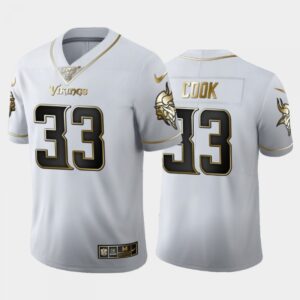 6861d69780298_1 Men's Minnesota Vikings #33 Dalvin Cook White 2019 100th Season Golden Edition Limited Stitched NFL Jersey