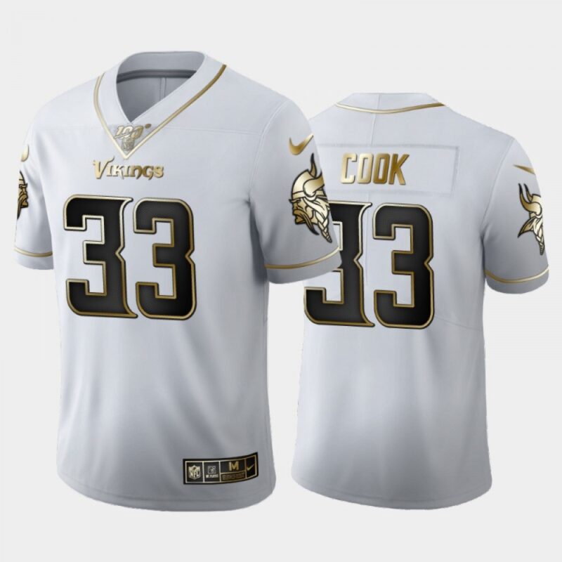 6861d69780298_1 Men's Minnesota Vikings #33 Dalvin Cook White 2019 100th Season Golden Edition Limited Stitched NFL Jersey