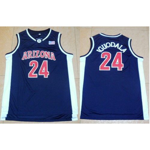 6861d69ac58ea_1 Wildcats #24 Andre Iguodala Navy Blue Basketball Stitched NCAA Jersey