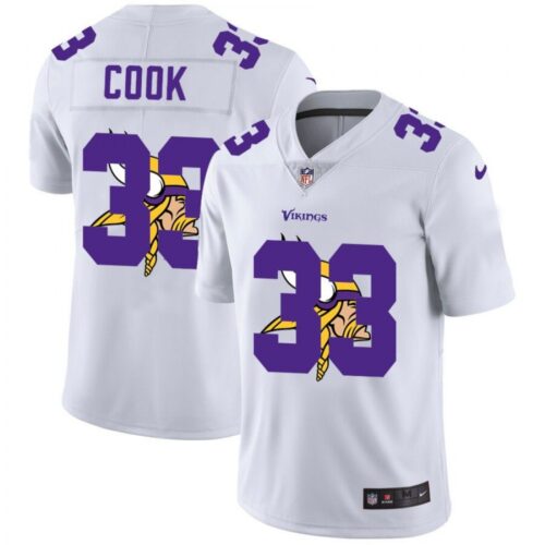 6861d69e0b6d0_1 Men's Minnesota Vikings #33 Dalvin Cook White Shadow Logo Limited Stitched Jersey