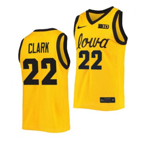 6861d6a5291ad_1 Men's Iowa Hawkeyes #22 Caitlin Clark Yellow College Stitched Basketball Jersey